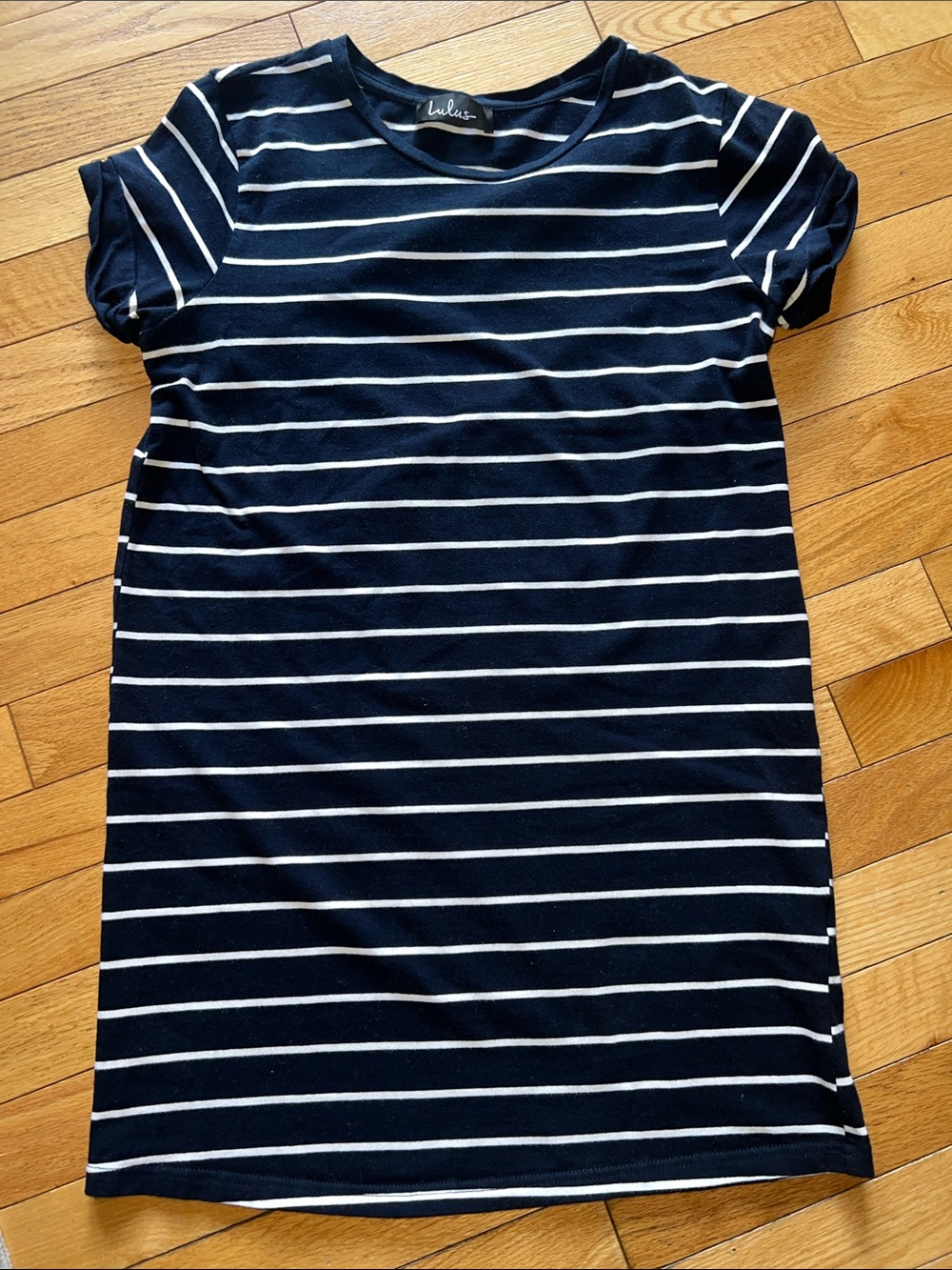 Lulu's Navy and White Striped Mini Dress